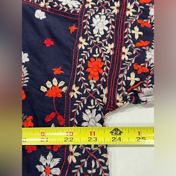 Johnny Was MELIA All Around Heavily Embroidered Blouse Tunic Boho Top EUC - Picture 8 of 9